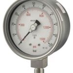 FB462A363L_FRONT 100mm - All Stainless Steel Pressure Gauge - Dry Fillable