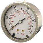 90466311 Front 63mm - Panel Mounting Pressure Gauge - Dry - Accuracy ±2.5%