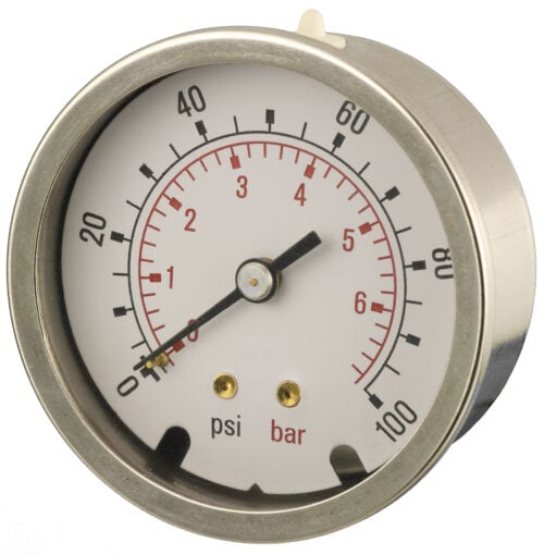 90466311 Front 63mm - Panel Mounting Pressure Gauge - Dry - Accuracy ±2.5%