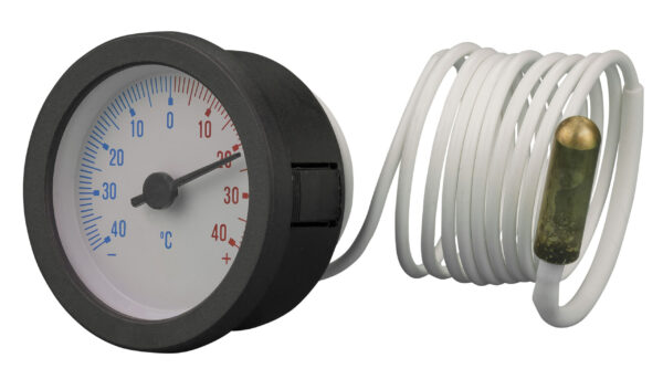 91312109 Front 52mm - Round Combined Pressure & Temperature Indicator - Plastic Case