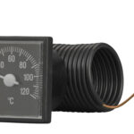 91312215 Front 45mm - Square Plastic Case Capillary Thermometer - Clip-In Panel Mounting