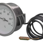 91312320s Front 100mm - Capillary Thermometer - Panel Mounting - Accuracy ±3%