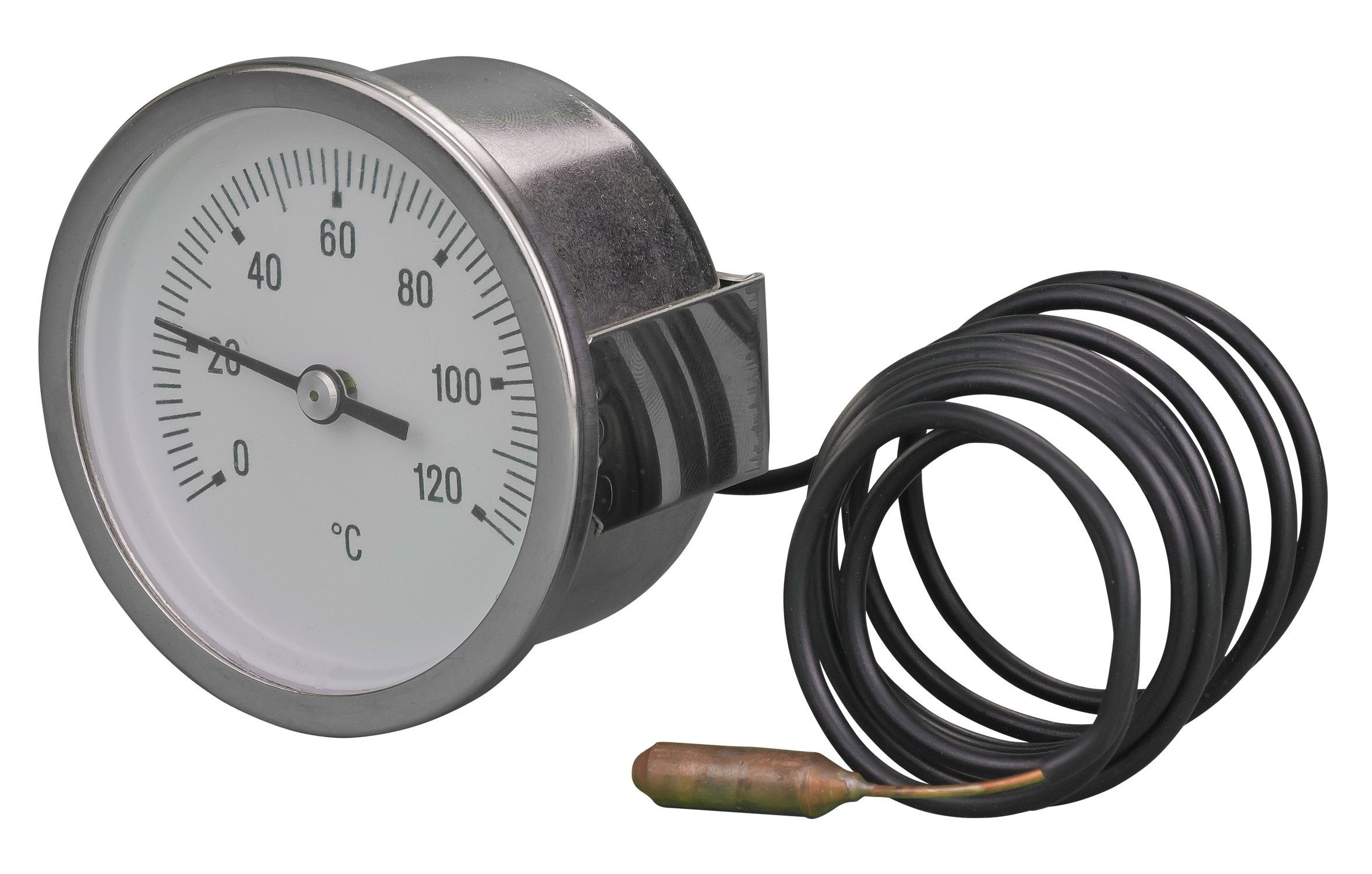 91312320s Front 100mm - Capillary Thermometer - Panel Mounting - Accuracy ±3%