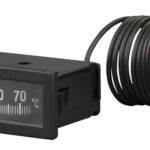 91322120 Front 58x25mm Rectangular Plastic Case Capillary Thermometer - Clip-In Panel Mounting