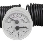 91392104 Front 40mm - Round Combined Pressure & Temperature Indicator - Plastic Case