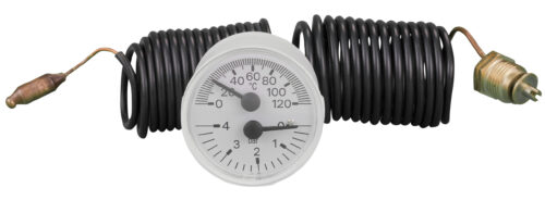 91392104 Front 40mm - Round Combined Pressure & Temperature Indicator - Plastic Case