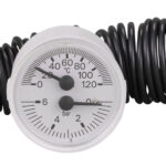 91392108 Front 42mm - Round Combined Pressure & Temperature Indicator - Plastic Case