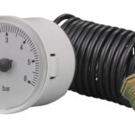 91400122 Front 40mm - Round Combined Pressure & Temperature Indicator - Plastic Case