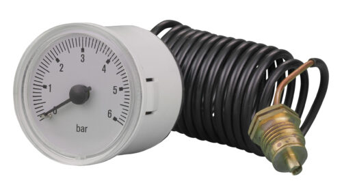 91400122 Front 40mm - Round Combined Pressure & Temperature Indicator - Plastic Case