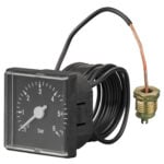 91400352 Front 45mm - Square Plastic Case Capillary Thermometer - Clip-In Panel Mounting
