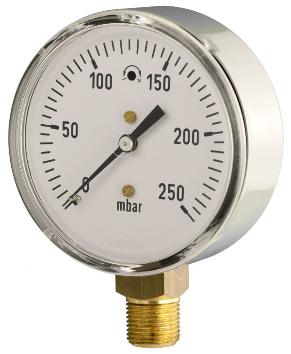 91404405 Front 80mm — Combined Pressure & Temperature Gauge — Dry
