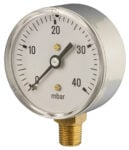 63mm — Water System Pressure Gauge — Bottom Connection — Accuracy ±2.5%
