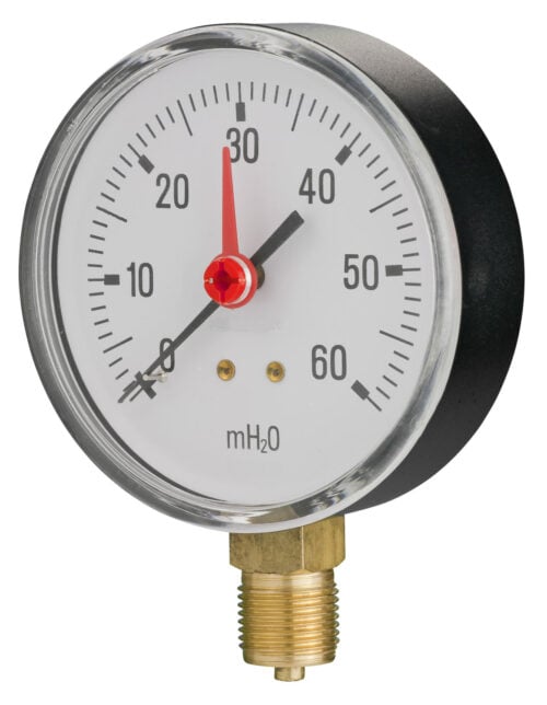 91484331 Front 80mm - Water System Pressure Gauge - Bottom Connection - Accuracy ±2.5%