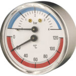 91548400 Front 63mm - Combined Pressure & Temperature Gauge - Dry