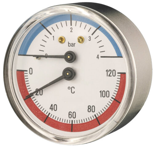 91548400 Front 63mm - Combined Pressure & Temperature Gauge - Dry