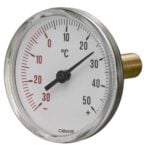 63mm - Bimetal Stem Thermometer - Back Stem - Accuracy Class 2