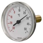 91626051 Front 63mm - Bimetal Stem Thermometer - Back Stem - Accuracy Class 2