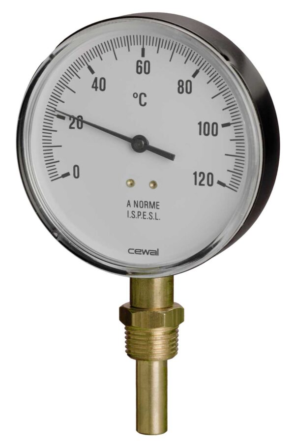 91649050 Front 100mm - Bimetal Stem Thermometer - Accuracy Class 2