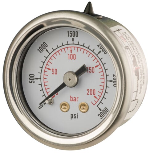 B012e169a Front 40mm - Industrial Pressure Gauge - Dry Fillable