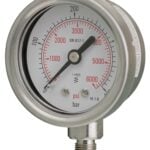 B162a274j Front 50mm - All Stainless Steel Pressure Gauge - Dry Fillable