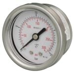B162e252j Front 50mm - All Stainless Steel Pressure Gauge - Dry Fillable