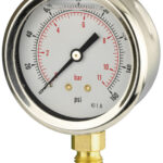 B222a248k Front 63mm - Glycerine Filled Pressure Gauge - Bottom Connection - Accuracy ±1.6%