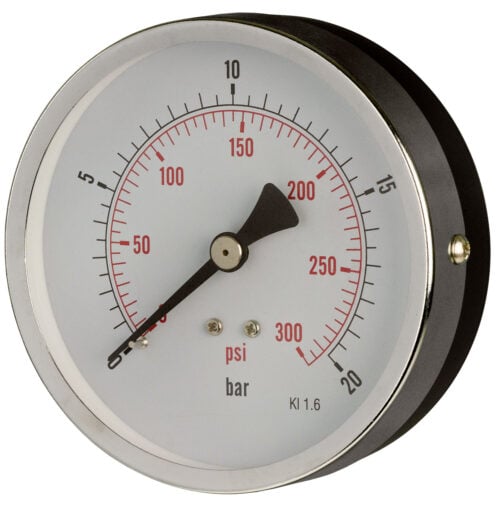B401e252lt Front 100mm — General Purpose Pressure Gauge — Dry